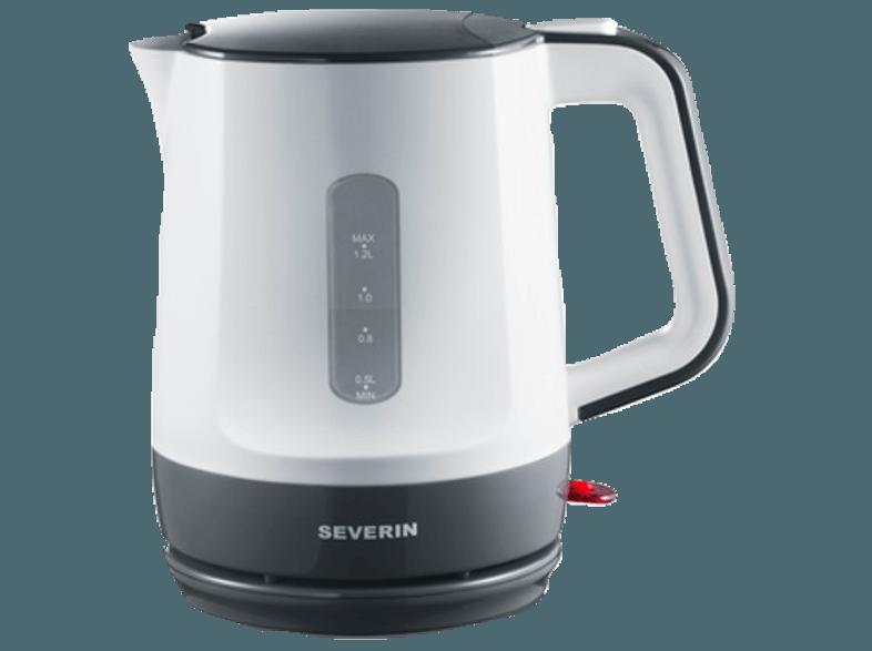 SEVERIN WK 3389 Wasserkocher Weiß/Grau (1500 Watt, 1.2 Liter)