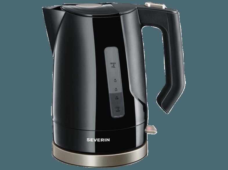 SEVERIN WK 3390 Wasserkocher Schwarz/Titan/Metallic (2200 Watt, 1.5 Liter), SEVERIN, WK, 3390, Wasserkocher, Schwarz/Titan/Metallic, 2200, Watt, 1.5, Liter,