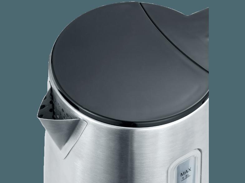 SEVERIN WK 3460 Wasserkocher Edelstahl/Schwarz (2400 Watt, 1.5 Liter), SEVERIN, WK, 3460, Wasserkocher, Edelstahl/Schwarz, 2400, Watt, 1.5, Liter,