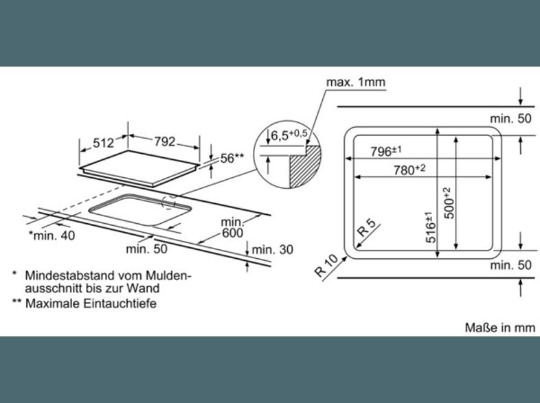 SIEMENS EH801SC11 Induktions-Kochfelder (792 mm breit, 4 Kochfelder)