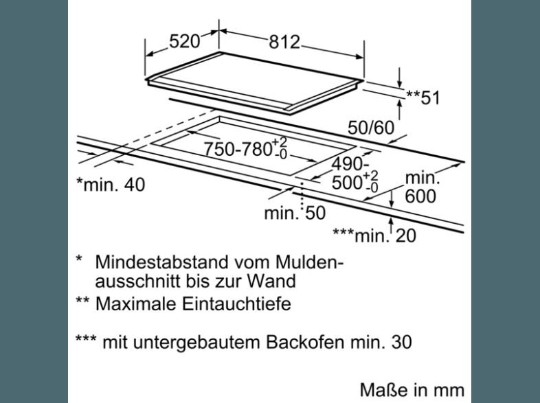 SIEMENS EH875SC11E Induktions-Kochfelder (812 mm breit, 4 Kochfelder)