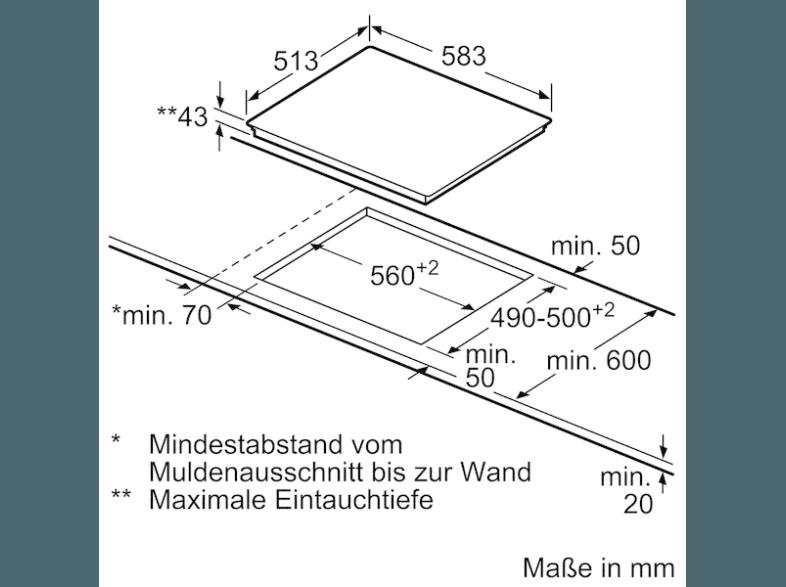 SIEMENS EQ271EK01T Einbauherdset (Glaskeramik, A, 67 Liter)