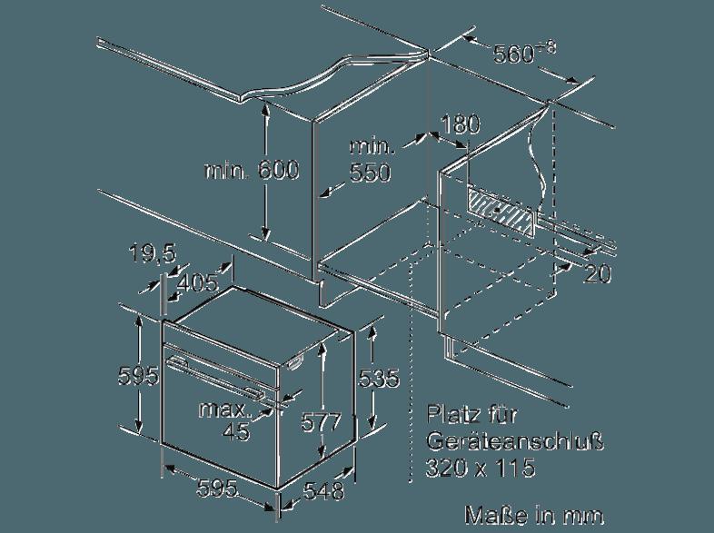 SIEMENS HB674GBS1 Backofen (Einbaugerät, A , 71 Liter, 595 mm breit)