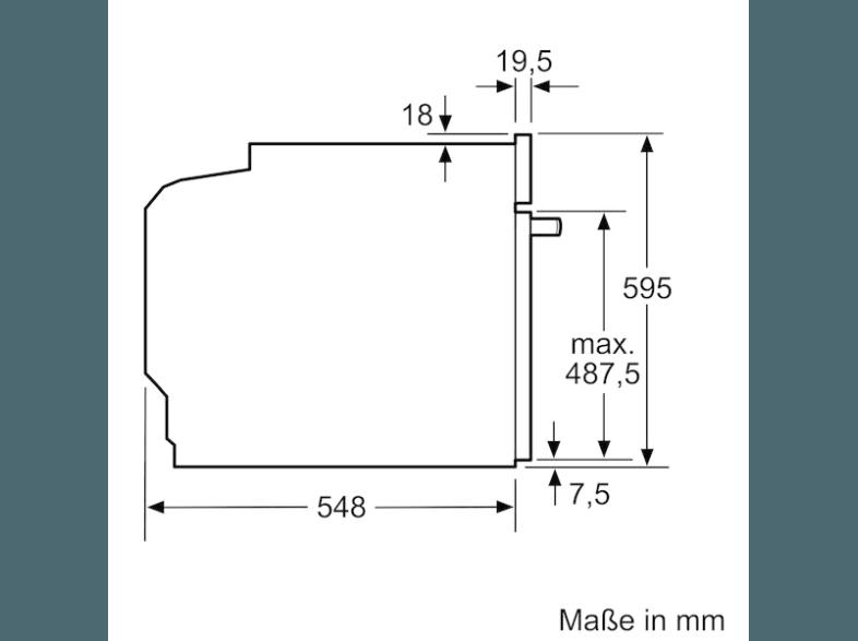 SIEMENS HB674GBW1 Backofen (Einbaugerät, A , 71 Liter, 595 mm breit)