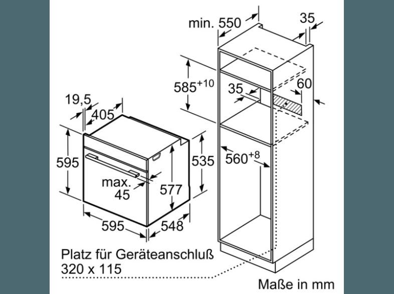 SIEMENS HB674GBW1 Backofen (Einbaugerät, A , 71 Liter, 595 mm breit), SIEMENS, HB674GBW1, Backofen, Einbaugerät, A, 71, Liter, 595, mm, breit,