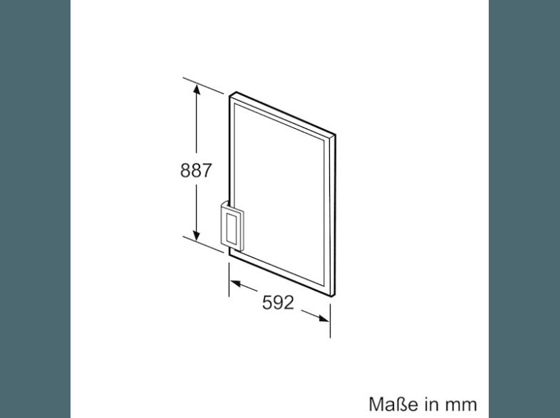 SIEMENS KF20ZAX0 Türfront mit Alu-Dekorrahmen, SIEMENS, KF20ZAX0, Türfront, Alu-Dekorrahmen