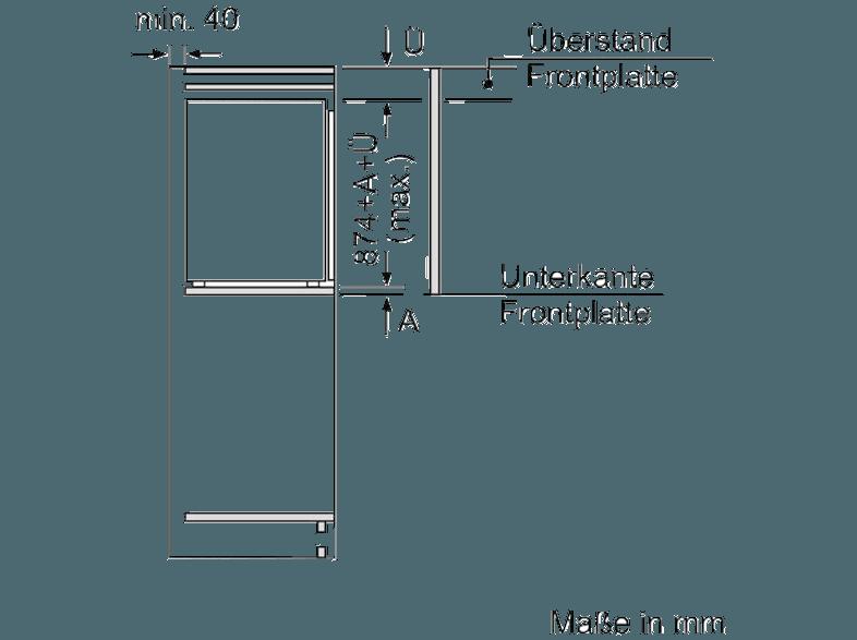 SIEMENS KI21RVF30 Kühlschrank (97 kWh/Jahr, A  , 874 mm hoch, Weiß)