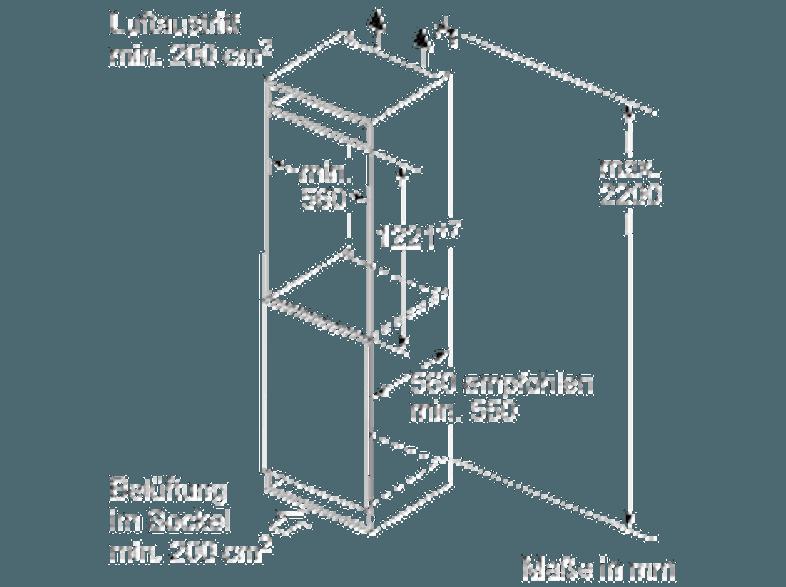 SIEMENS KI42LAD40 Kühlschrank (114 kWh/Jahr, A   , 1221 mm hoch, Weiß)