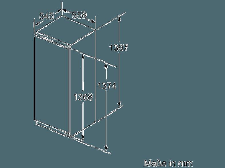 SIEMENS KI51FAF30 Kühlschrank (124 kWh/Jahr, A  , 1397 mm hoch, Weiß)