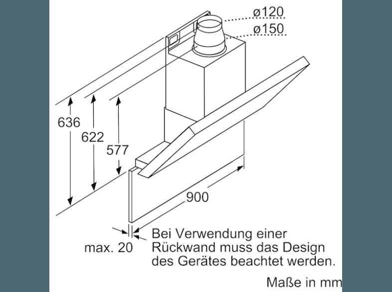 SIEMENS LC91KB672 Dunstabzugshaube (426 mm tief)