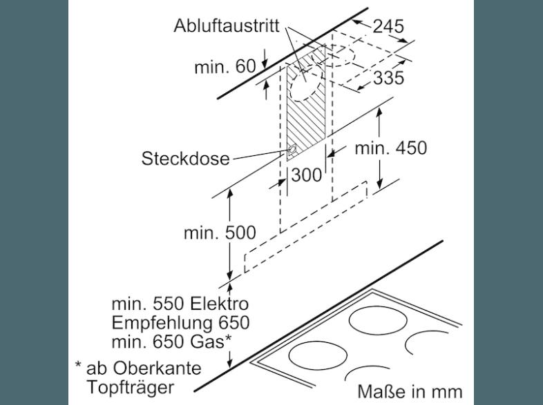 SIEMENS LC97BF532 Dunstabzugshaube (500 mm tief)