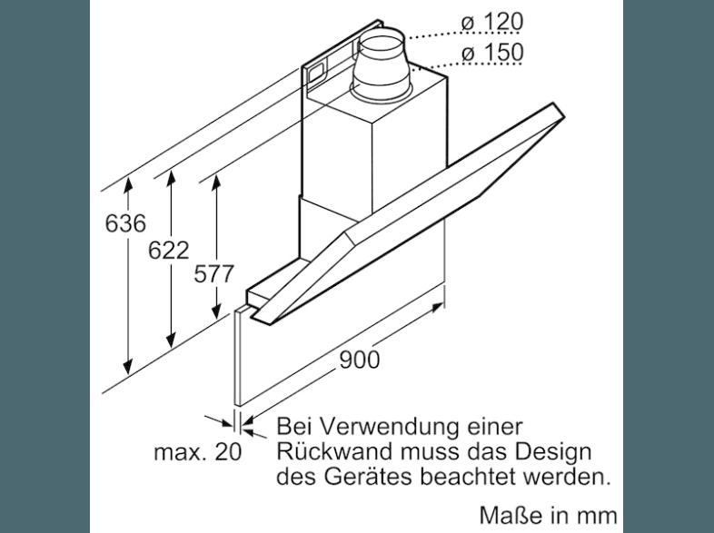 SIEMENS LC98KA572 Dunstabzugshaube (417 mm tief), SIEMENS, LC98KA572, Dunstabzugshaube, 417, mm, tief,