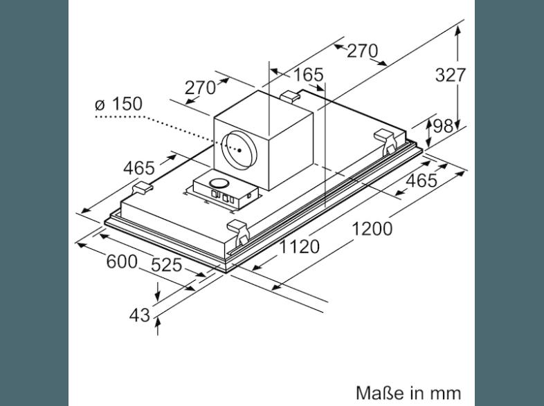 SIEMENS LF159RE50 Dunstabzugshaube (600 mm tief)