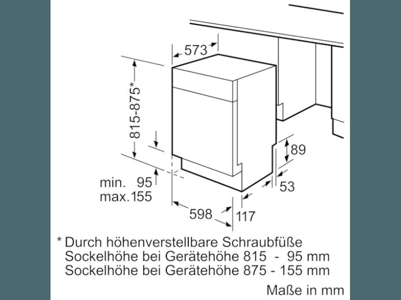 SIEMENS SN36P430EU Geschirrspüler (A  , 598 mm breit, 44 dB (A), Umbra)