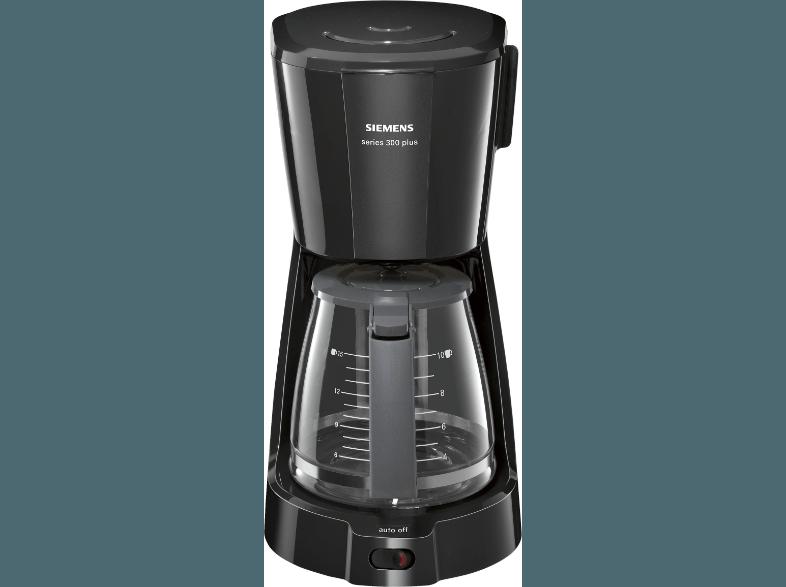 SIEMENS TC 3A 0303 Kaffeemaschine Schwarz (Aromaschutz-Glaskanne)