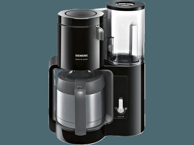 SIEMENS TC80503 Filterkaffeemaschine Schwarz/Anthrazit (doppelw. Edelstahlthermokanne mit Softgriff)
