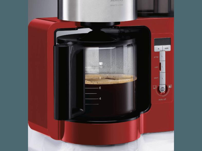 SIEMENS TC86304 Kaffeemaschine Rot (Glaskanne)