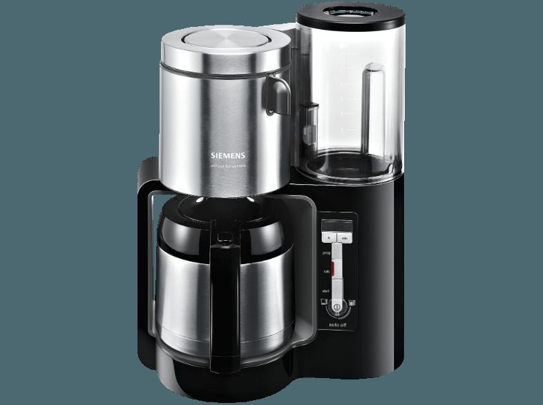 SIEMENS TC86503 Filterkaffeemaschine Schwarz/Anthrazit (doppelw. Edelstahlthermokanne mit Softgriff)