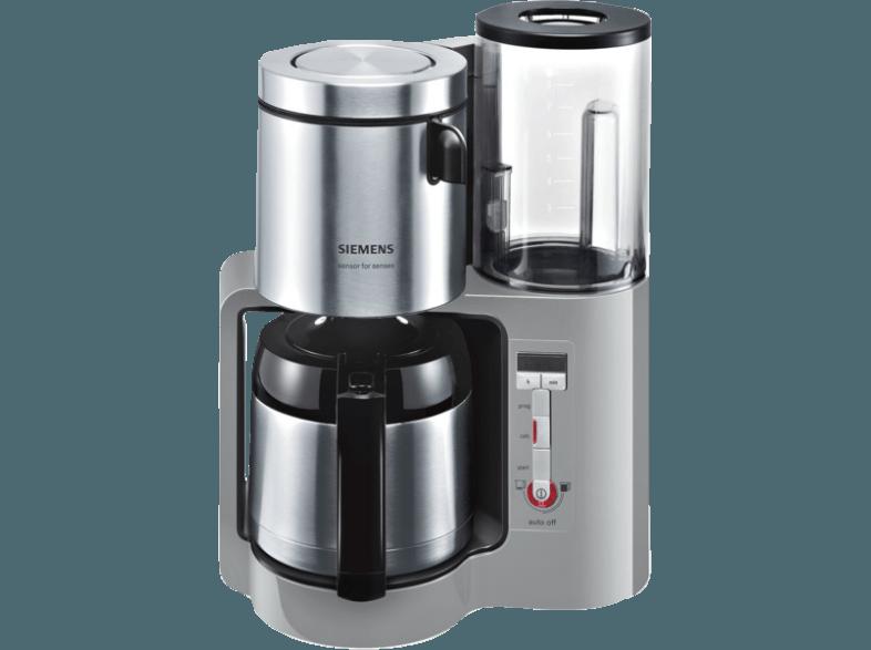 SIEMENS TC86505 Filterkaffeemaschine Urbangrau/Schwarz (doppelw. Edelstahlthermokanne mit Softgriff)