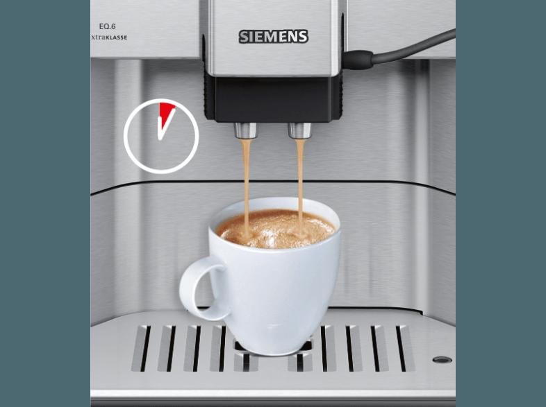 SIEMENS TE 60350 1 DE EQ.6 Kaffeevollautomat (Keramikmahlwerk, 1.7 Liter, Silber)