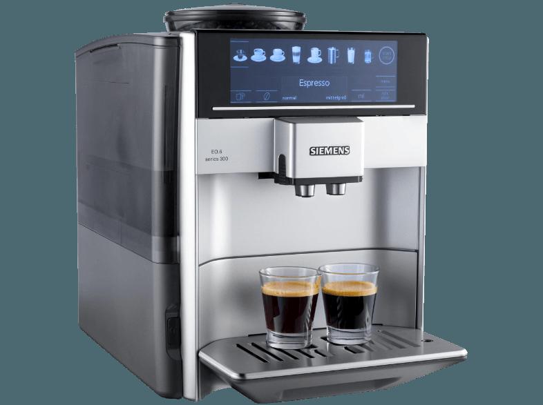 SIEMENS TE 60350 1 DE EQ.6 Kaffeevollautomat (Keramikmahlwerk, 1.7 Liter, Silber)