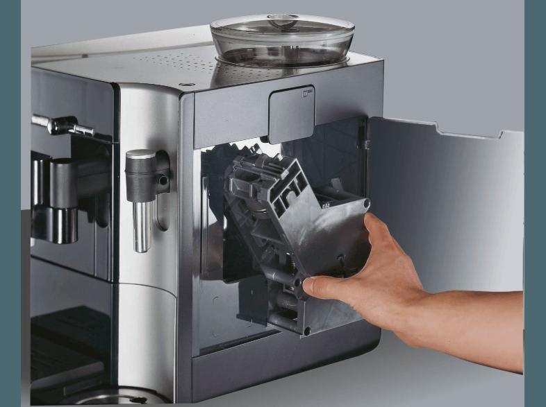 SIEMENS TE 712501 DE Espressovollautomat (Keramik-Scheibenmahlwerk, 2.1 Liter, Silber)