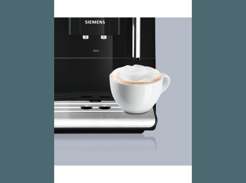 SIEMENS TE501505DE EQ.5 Espressomaschine (Keramik-Scheibenmahlwerk, 1.7 Liter, Schwarz)