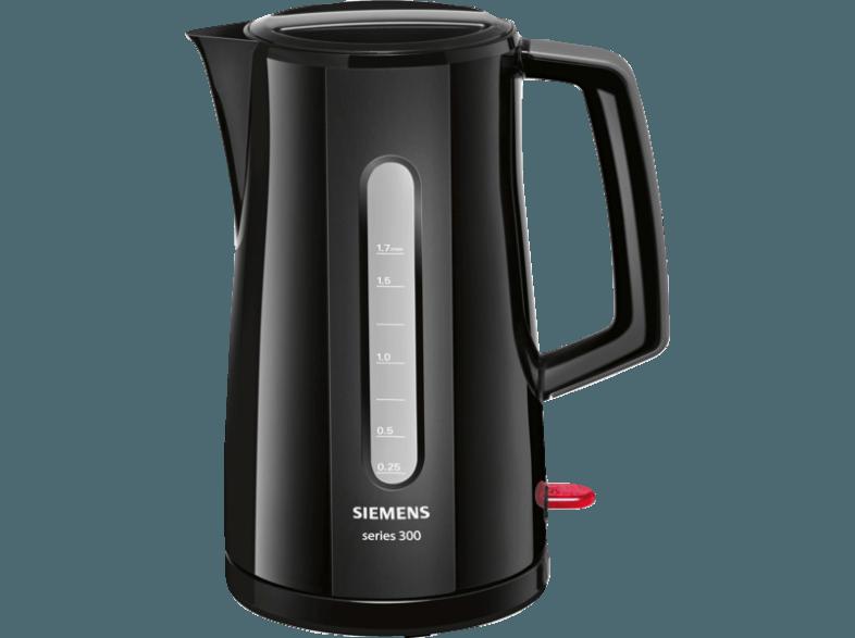 SIEMENS TW 3A0103 Wasserkocher Schwarz/Dunkelgrau (2400 Watt, 1.7 Liter)