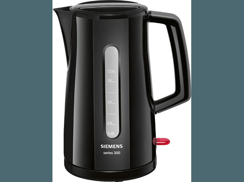 SIEMENS TW 3A0103 Wasserkocher Schwarz/Dunkelgrau (2400 Watt, 1.7 Liter), SIEMENS, TW, 3A0103, Wasserkocher, Schwarz/Dunkelgrau, 2400, Watt, 1.7, Liter,