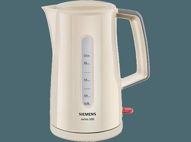 SIEMENS TW 3A0107 Wasserkocher Creme/Dunkelgrau (2400 Watt, 1.7 Liter)