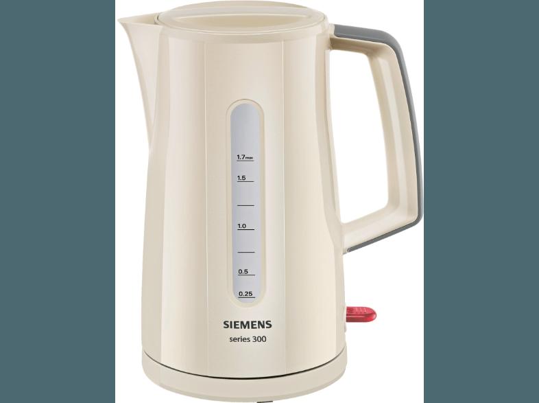 SIEMENS TW 3A0107 Wasserkocher Creme/Dunkelgrau (2400 Watt, 1.7 Liter)