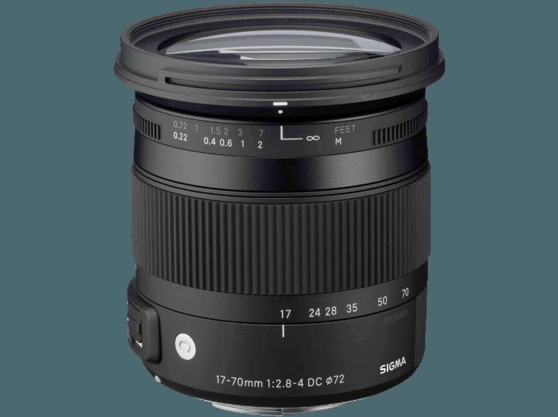 SIGMA 17-70mm/2,8-4 DC MAKRO OS HSM CA Standardzoom für Canon EF (17 mm- 70 mm, f/2.8-4), SIGMA, 17-70mm/2,8-4, DC, MAKRO, OS, HSM, CA, Standardzoom, Canon, EF, 17, mm-, 70, mm, f/2.8-4,