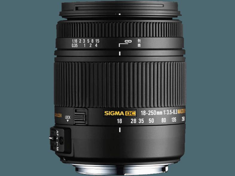 SIGMA 18-250mm F3,5-6,3 DC OS Makro HSM Canon Telezoom für Canon EF-S (18 mm- 250 mm, f/3.5-6.3)