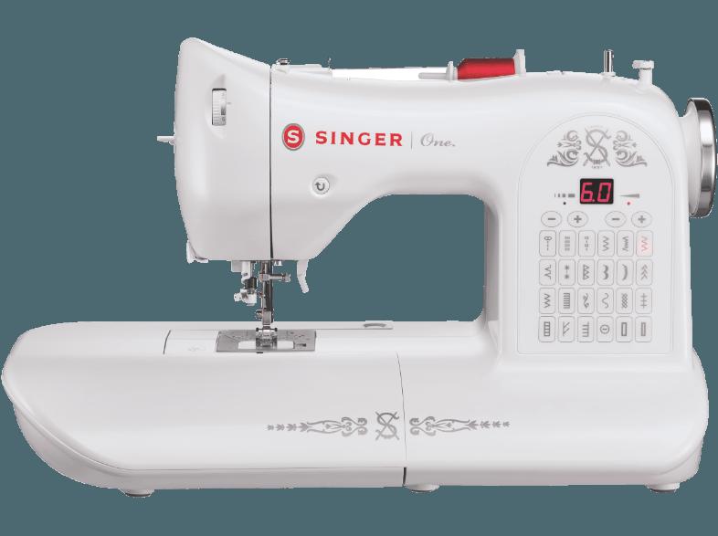 SINGER One Freiarm-Computer-Nähmaschine (75 Watt, 1-stufig), SINGER, One, Freiarm-Computer-Nähmaschine, 75, Watt, 1-stufig,