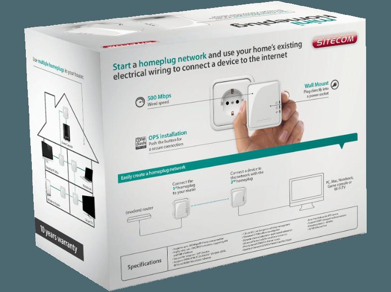 SITECOM LN 551 Powerline-Adapter, SITECOM, LN, 551, Powerline-Adapter