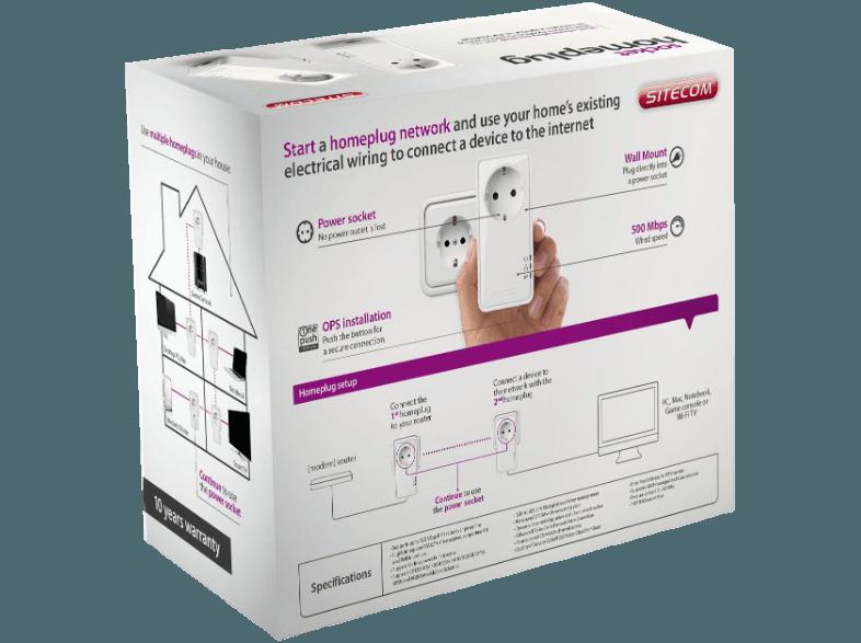 SITECOM LN 553 Powerline-Adapter, SITECOM, LN, 553, Powerline-Adapter