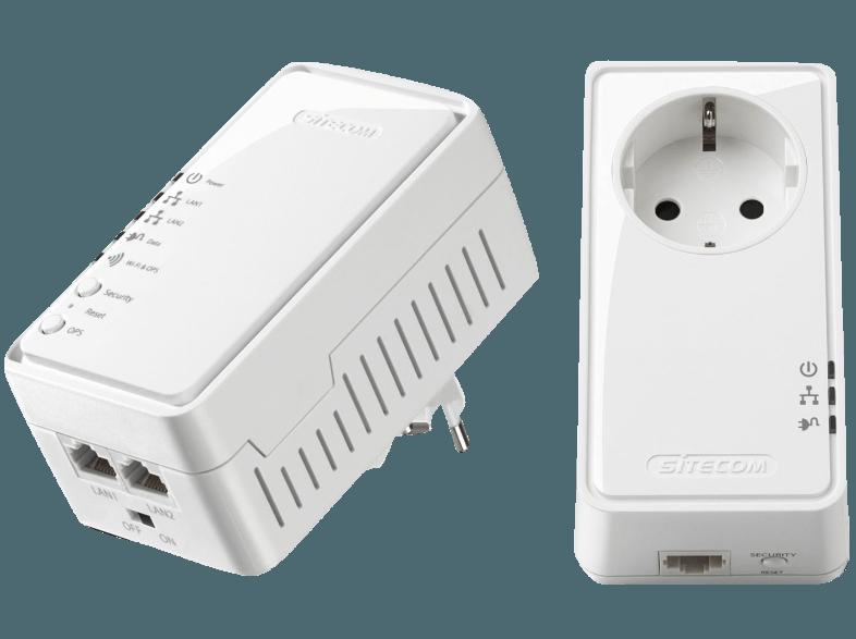 SITECOM LN 555 Powerline-Adapter, WLAN Access Point