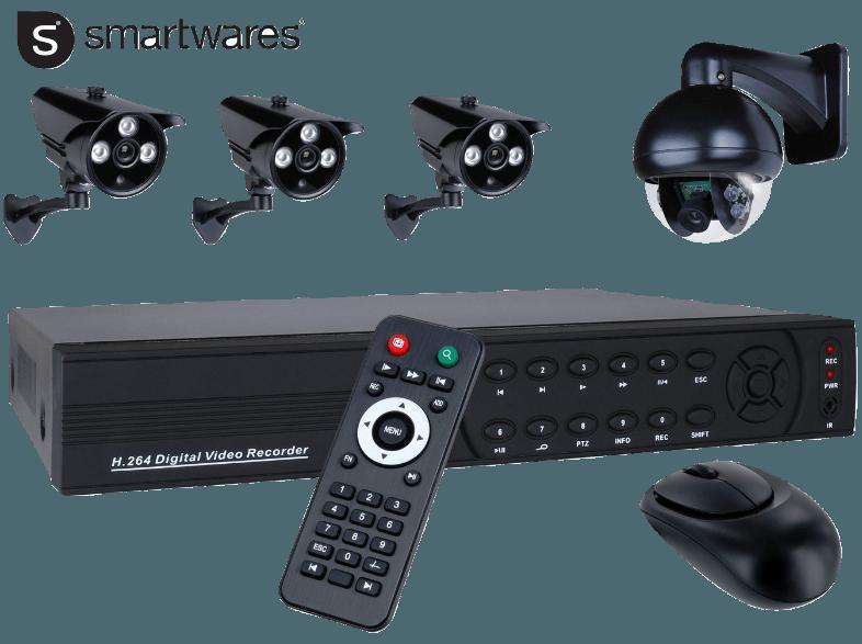 SMARTWARES DVR830S 8-Kanal Digitalrekorder inkl. 500 GB Festplatte, SMARTWARES, DVR830S, 8-Kanal, Digitalrekorder, inkl., 500, GB, Festplatte