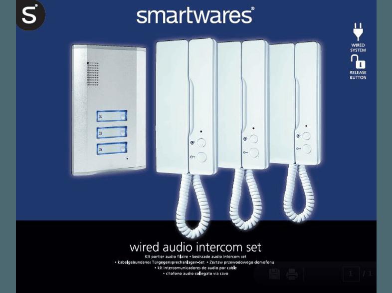 SMARTWARES IB63 Türgegensprechanlage für 3-Familienhaus