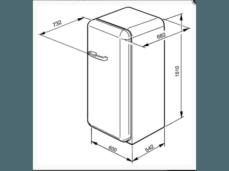 SMEG FAB 28 RIT 1 Kühlschrank (180 kWh/Jahr, A  , 1510 mm hoch, Italia)