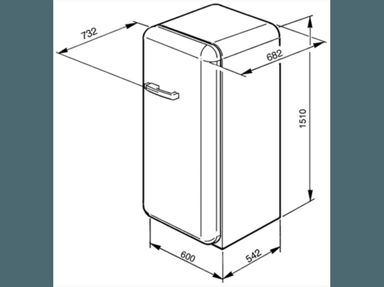 SMEG FAB28RAZ1 Kühlschrank (180 kWh/Jahr, A  , 1510 mm hoch, Blau), SMEG, FAB28RAZ1, Kühlschrank, 180, kWh/Jahr, A, , 1510, mm, hoch, Blau,