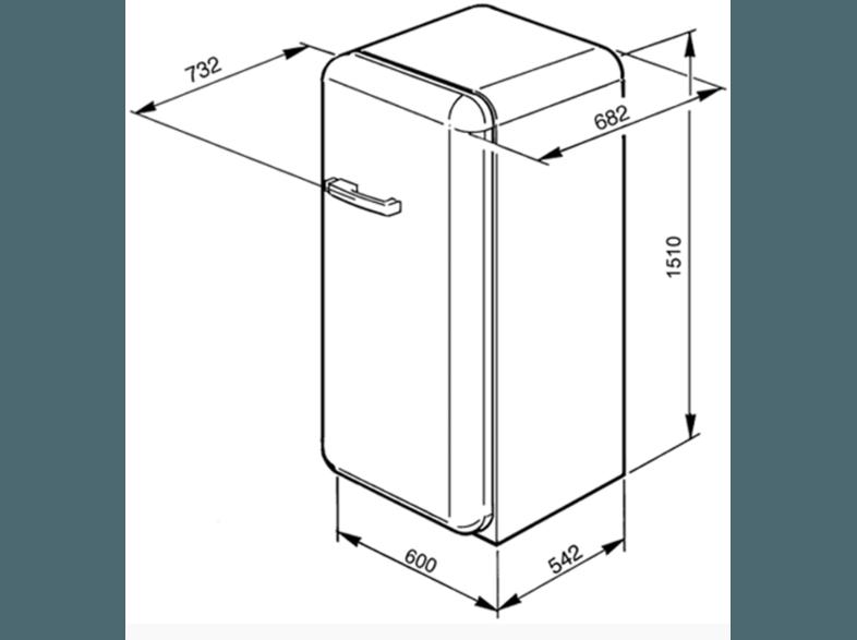 SMEG FAB28RO1 Kühlschrank (180 kWh/Jahr, A  , 1510 mm hoch, Orange)