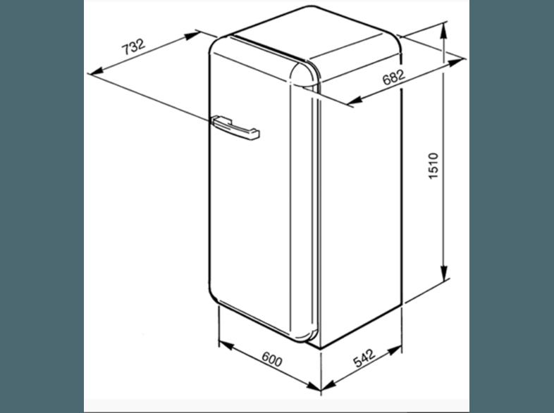 SMEG FAB28RRO1 Kühlschrank (180 kWh/Jahr, A  , 1510 mm hoch), SMEG, FAB28RRO1, Kühlschrank, 180, kWh/Jahr, A, , 1510, mm, hoch,