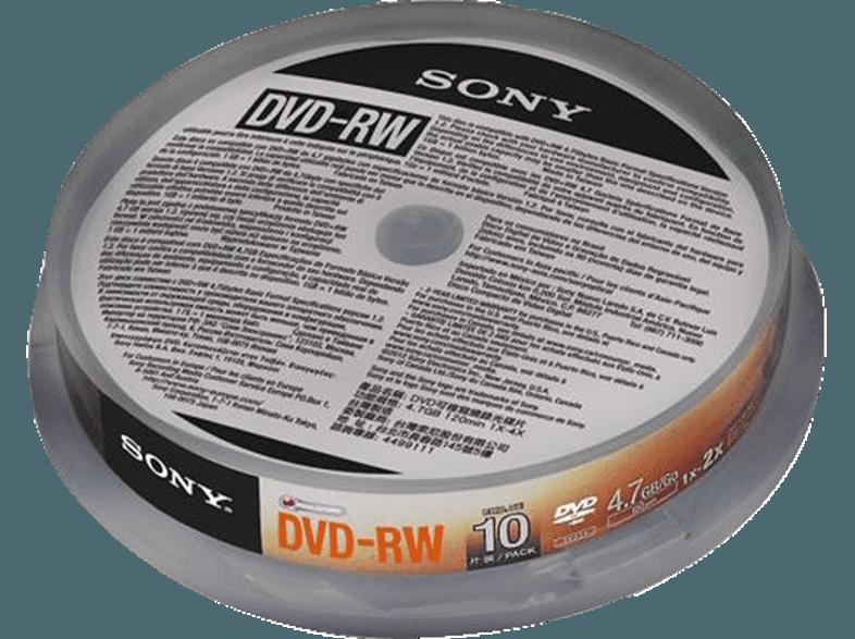 SONY 10DMW47SP DVD-RW 10er Spindel DVD-RW 10 Stück, SONY, 10DMW47SP, DVD-RW, 10er, Spindel, DVD-RW, 10, Stück