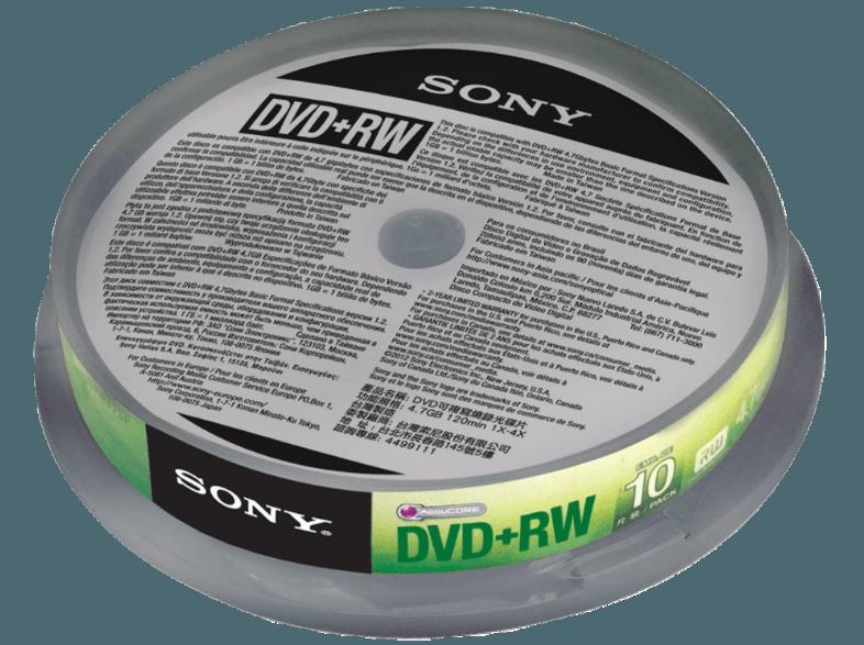 SONY 10DPW47SP DVD RW 10er Spindel DVD RW 10 Stück, SONY, 10DPW47SP, DVD, RW, 10er, Spindel, DVD, RW, 10, Stück