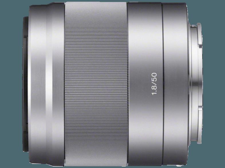 SONY AF 1,8/50 mm SEL50F18.AE silber Festbrennweite für Sony NEX (-50 mm, f/1.8), SONY, AF, 1,8/50, mm, SEL50F18.AE, silber, Festbrennweite, Sony, NEX, -50, mm, f/1.8,