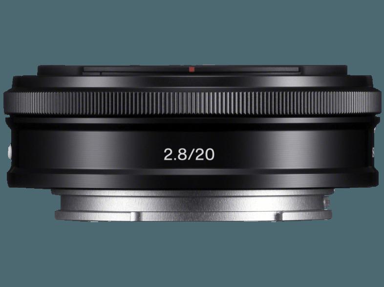 SONY AF 2,8/20mm SEL20F28 E-Objektiv Schwarz Festbrennweite für Sony E-Mount (-20 mm, f/2.8)