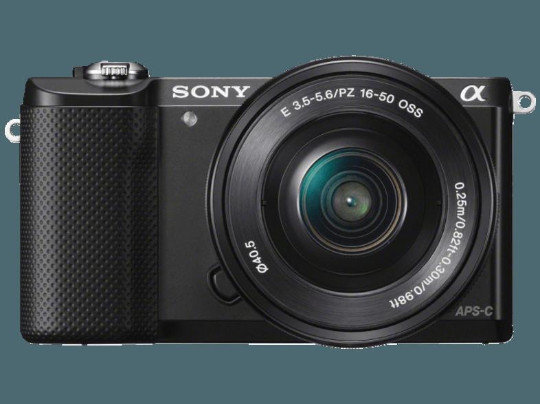 SONY Alpha 5000 (ILCE-5000LB)    Objektiv 16-50 mm f/3.5-5.6 (20.1 Megapixel, APS-C), SONY, Alpha, 5000, ILCE-5000LB, , , Objektiv, 16-50, mm, f/3.5-5.6, 20.1, Megapixel, APS-C,