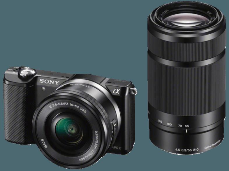 SONY Alpha 5000 (ILCE-5000YB)    Objektiv 16-50 mm, 55-210 mm f/3.5-5.6, 4.5-6.3 (20.1 Megapixel, Exmor CMOS), SONY, Alpha, 5000, ILCE-5000YB, , , Objektiv, 16-50, mm, 55-210, mm, f/3.5-5.6, 4.5-6.3, 20.1, Megapixel, Exmor, CMOS,