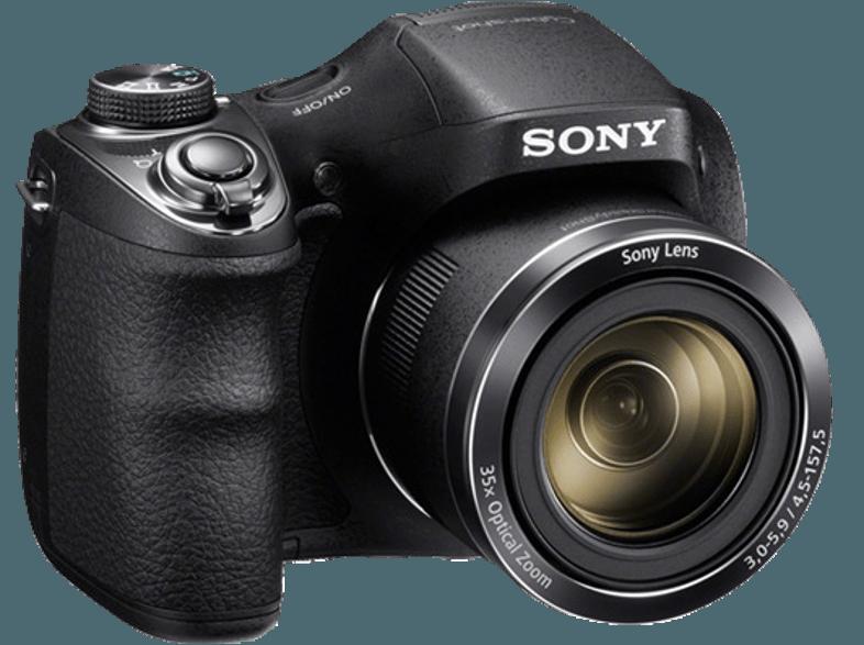 SONY DSC-H 300  Schwarz (20.1 Megapixel, 35x opt. Zoom, 7.5 cm TFT-LCD)